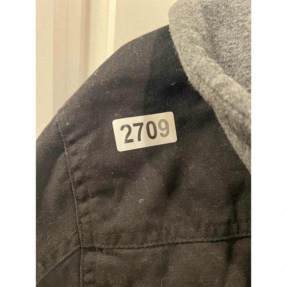 Billabong Mens Jacket Hooded Canvas Quilted Lining Black Medium